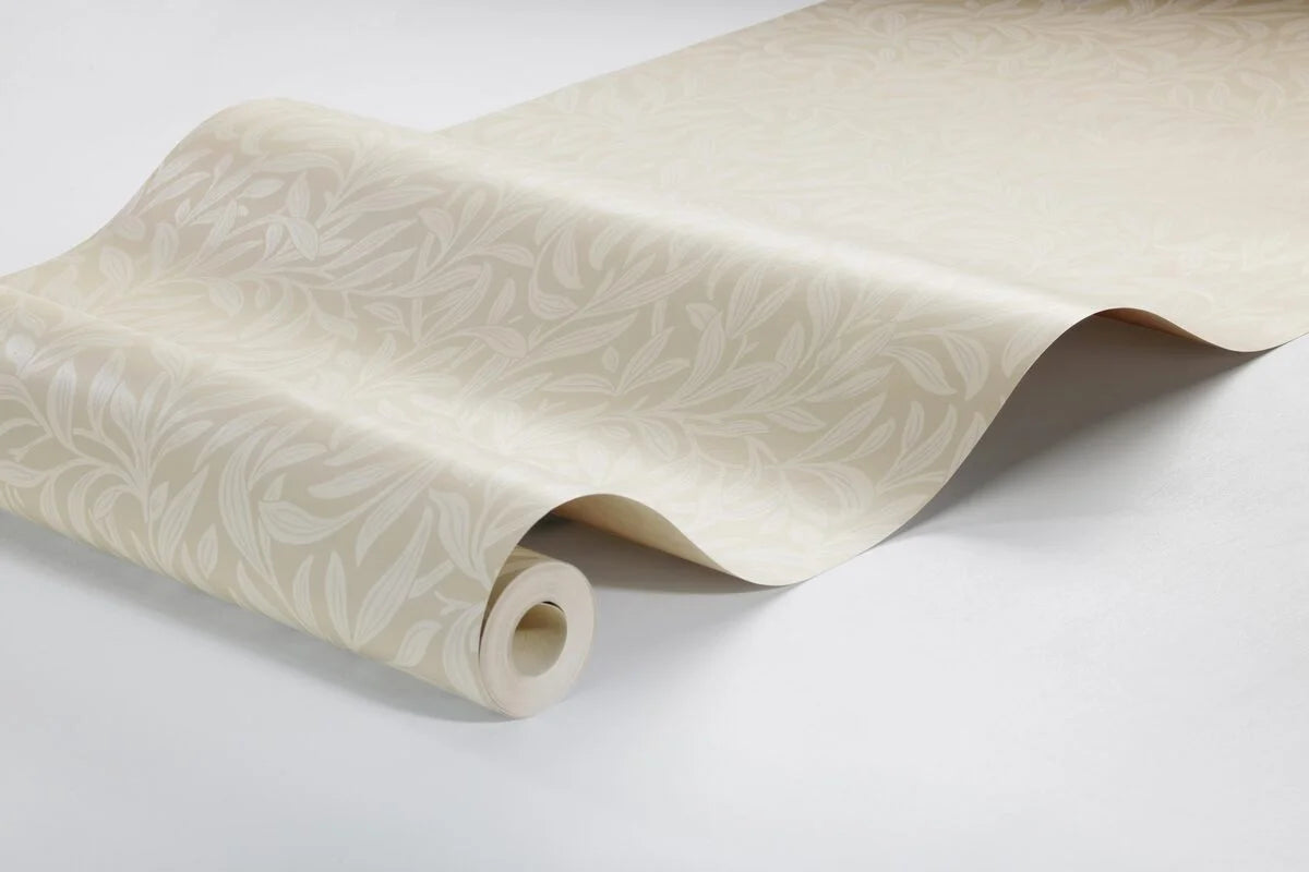 VINTERGRONA Floral Leaf Wallpaper in Warm Beige