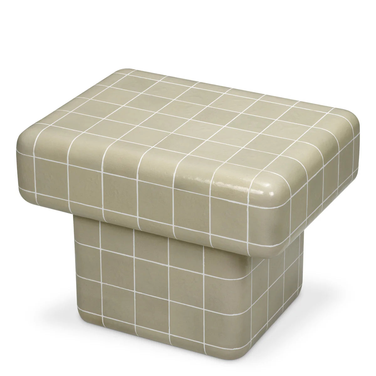 Bočný vonkajší stolík MATEO teplá šedá