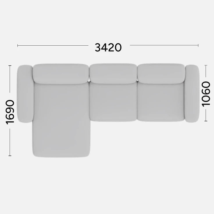 Personalizovaný ľavostranný rohový gauč BABBLE