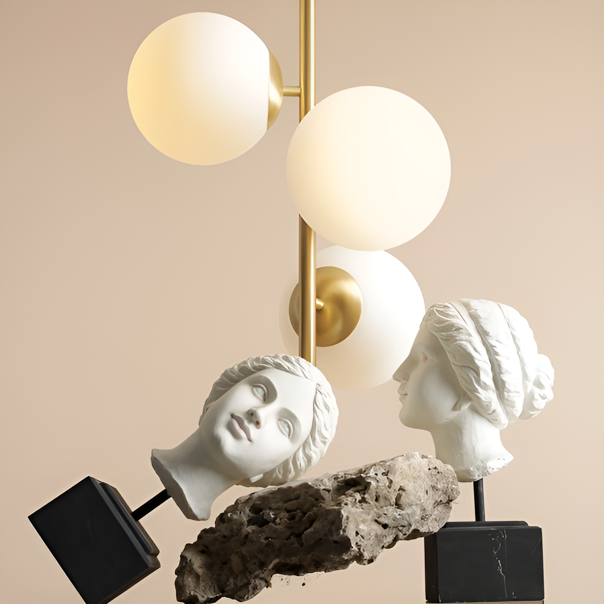 Závesná lampa FINN TRIO mosadzná