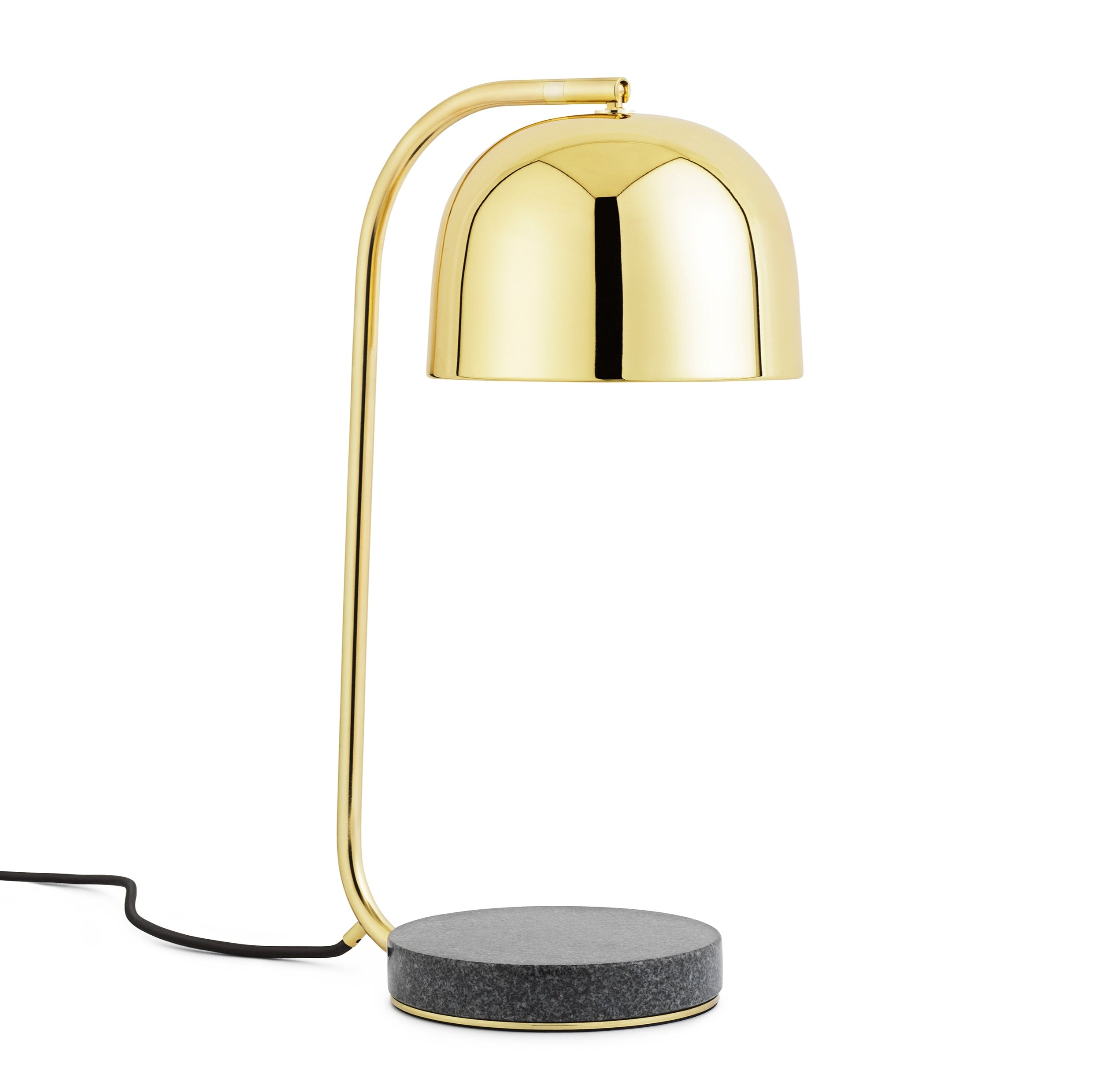 GRANT table lamp in gold with black granite