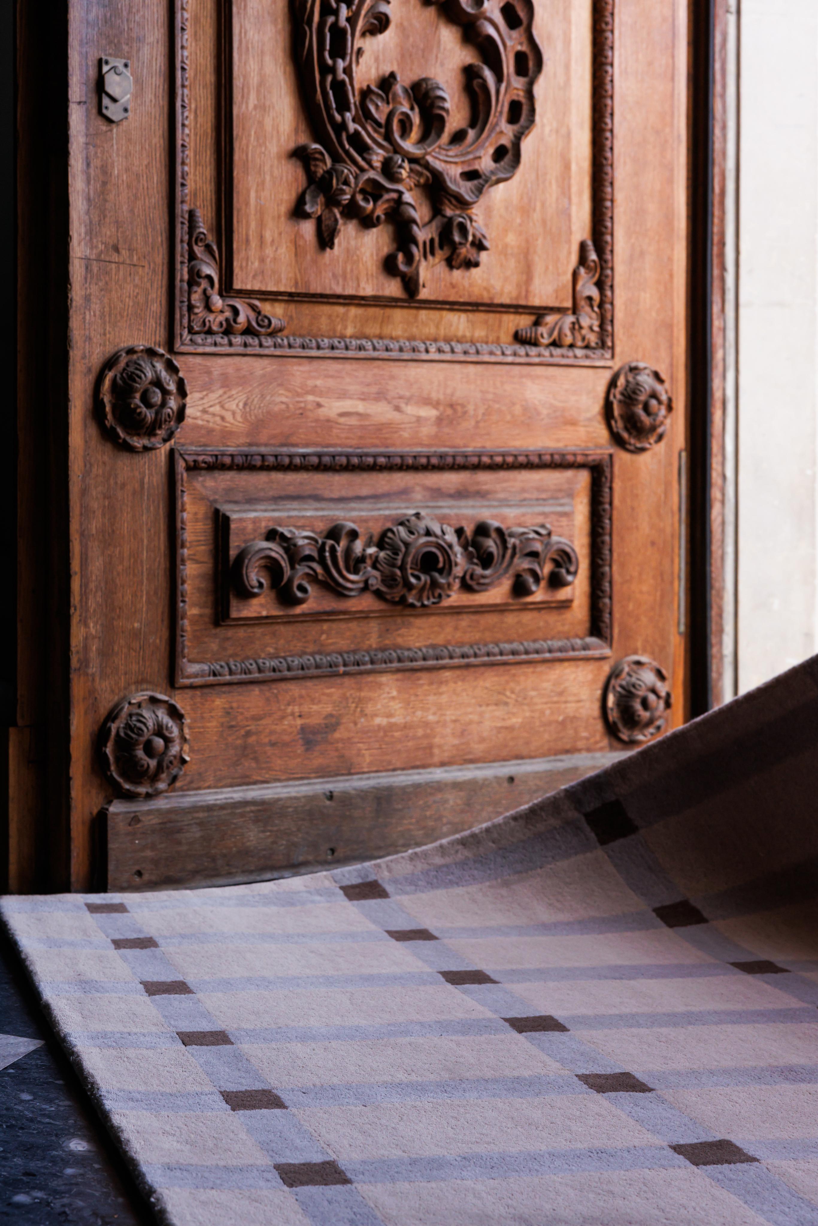 Koberec COTTAGE hnedý so šedou