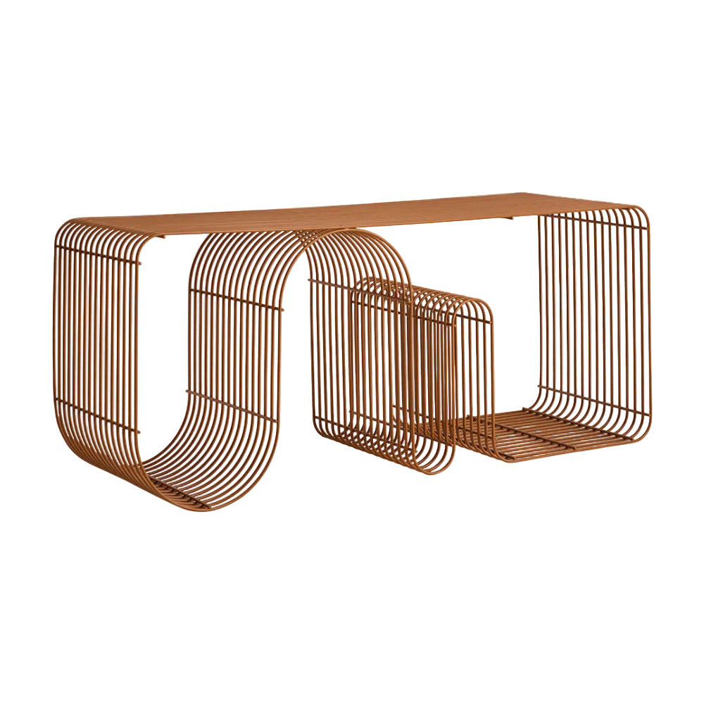 Hnedá lavička CURVA