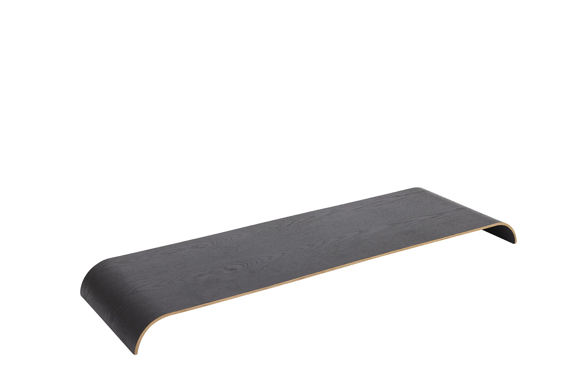 CURVA tray black oak wood
