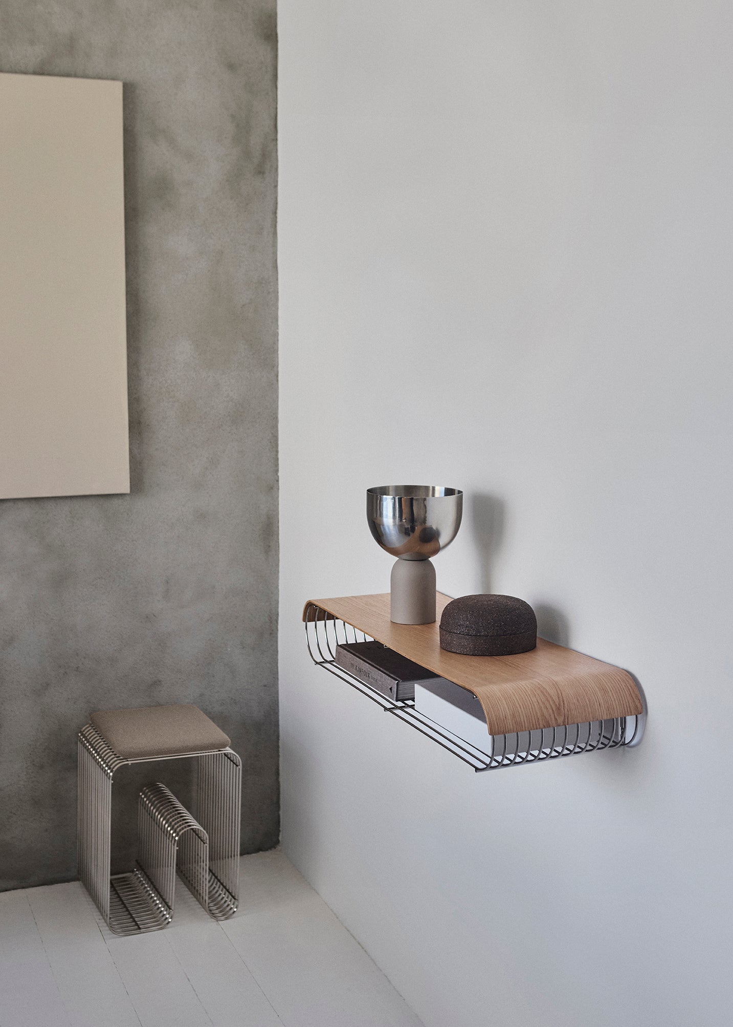 Vankúš na sedenie CURVA taupe bouclé