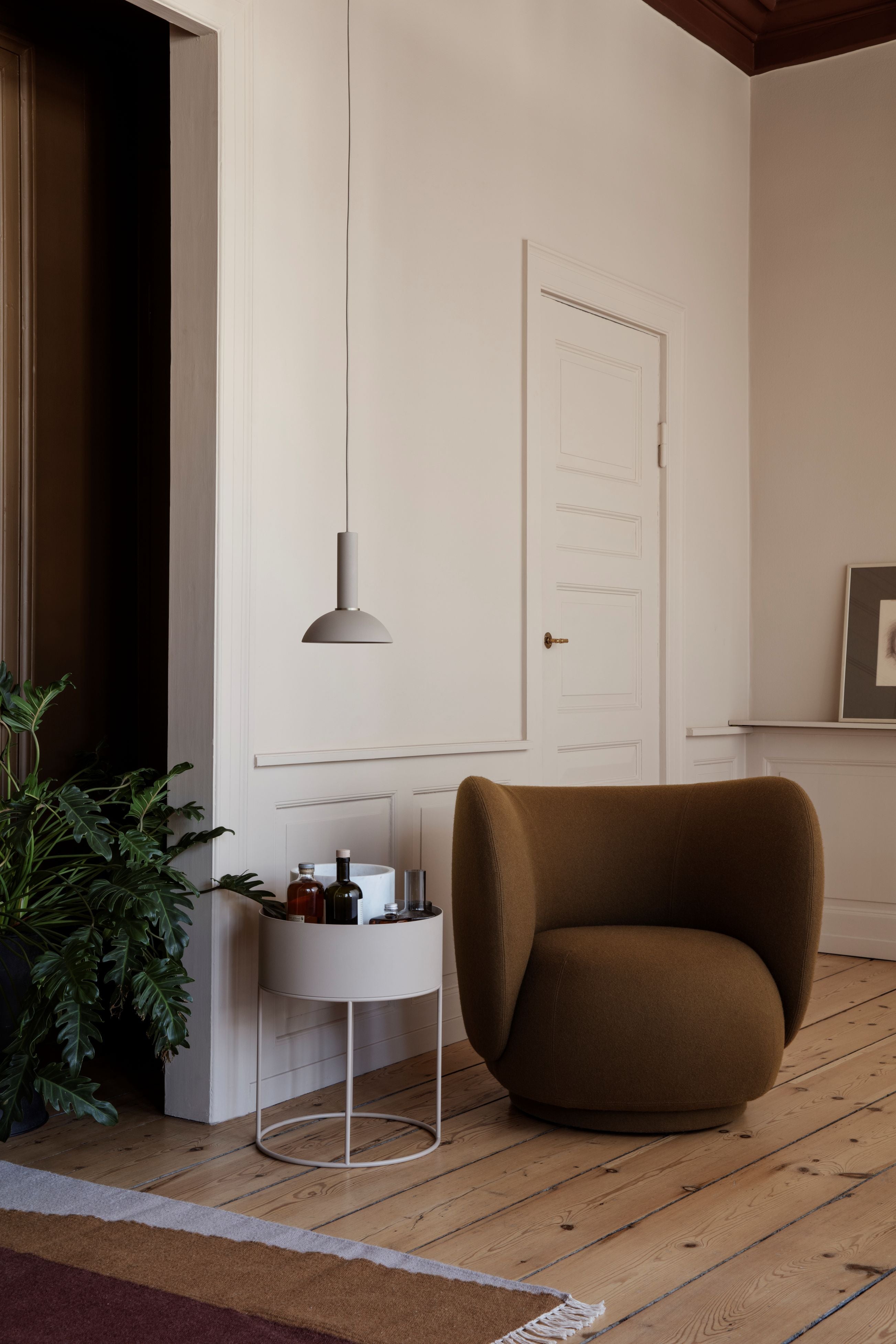 Round planter PLANT BOX ROUND light gray