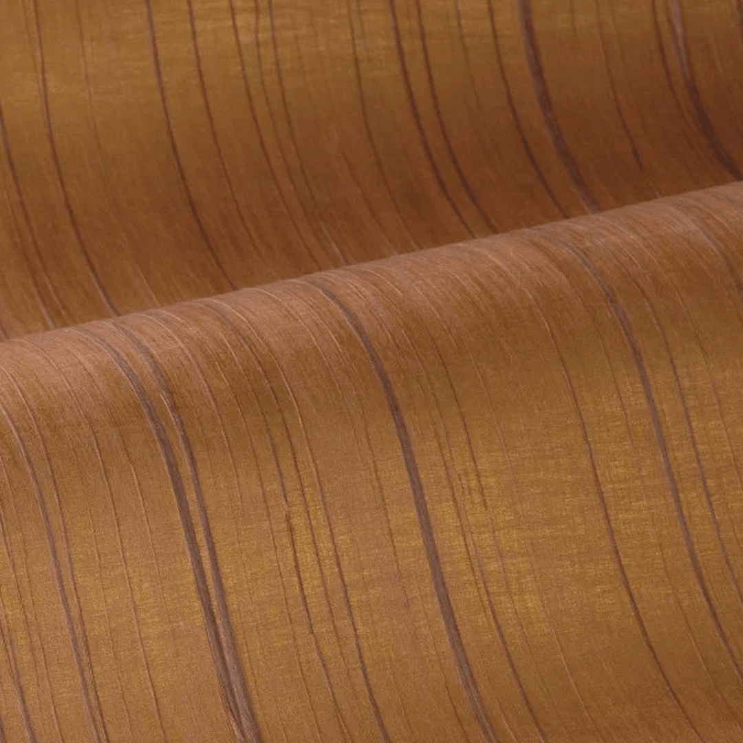 Textured pleated fabric wallpaper RAI - TERRE DE SIENNE warm terracotta