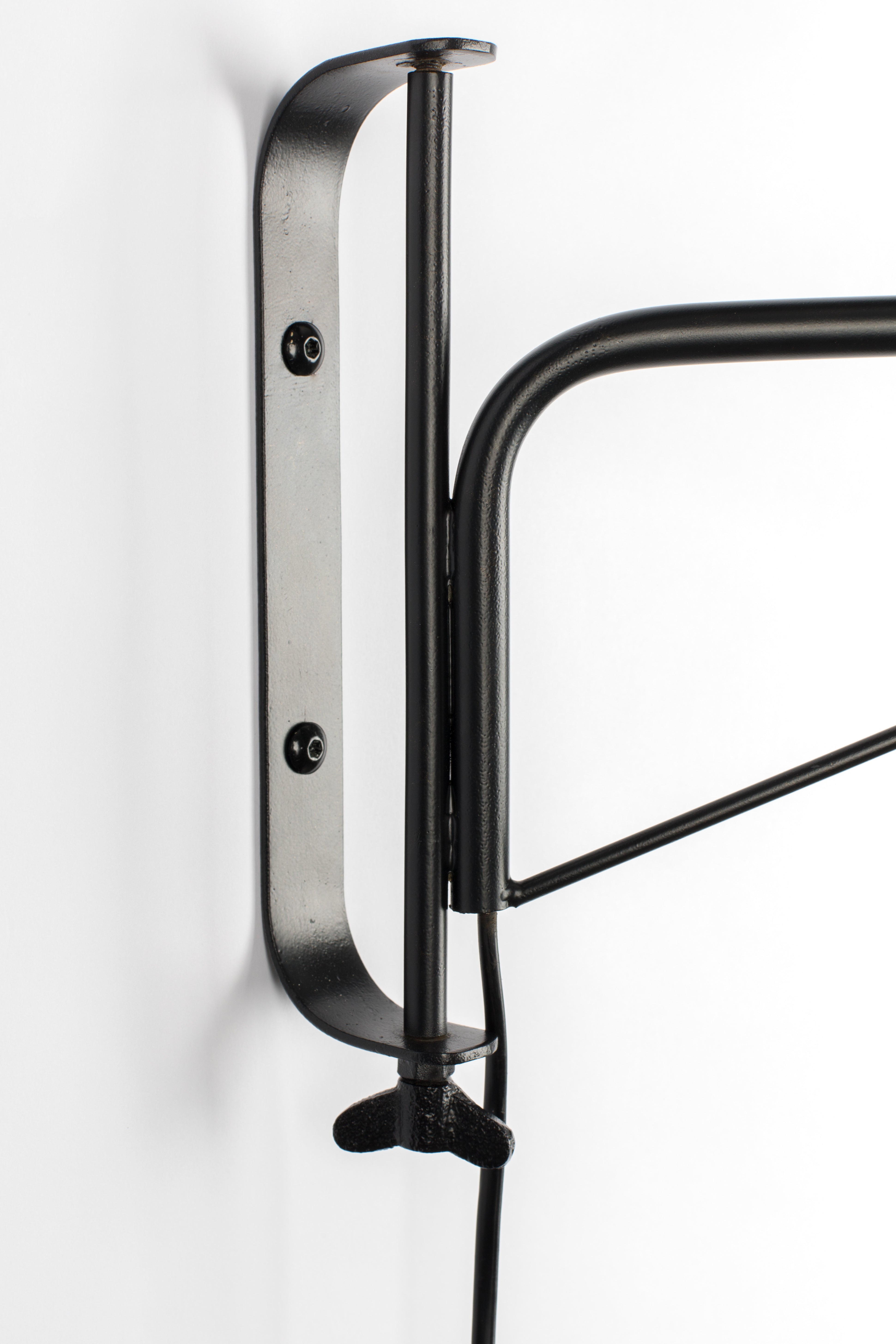 Wall lamp with arm LASSE black with gold