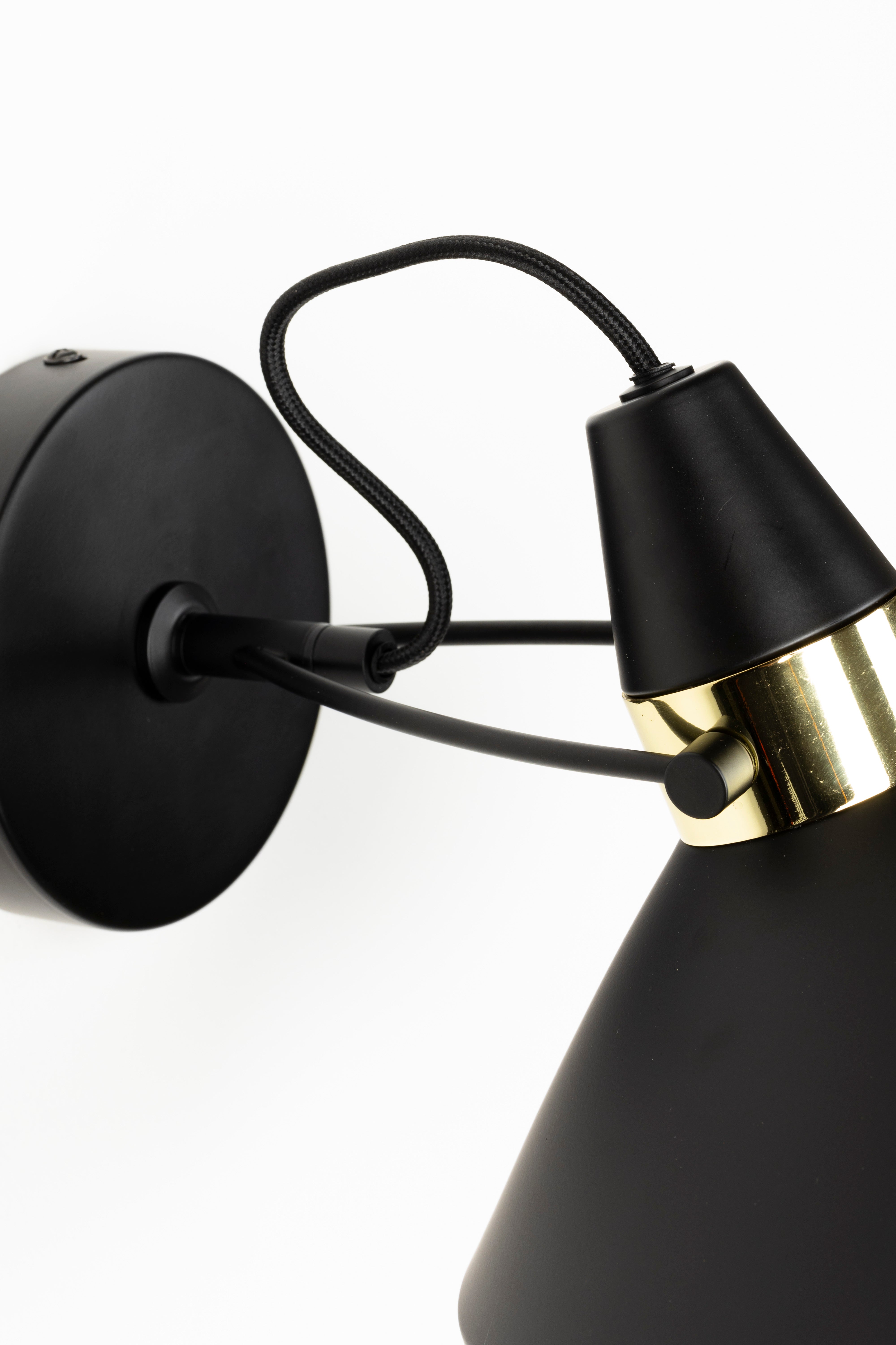 Nastaviteľná nástenná lampa JONA čierna