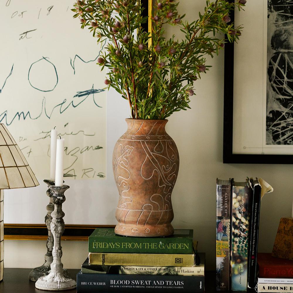 Váza FRIDA hnedá keramika