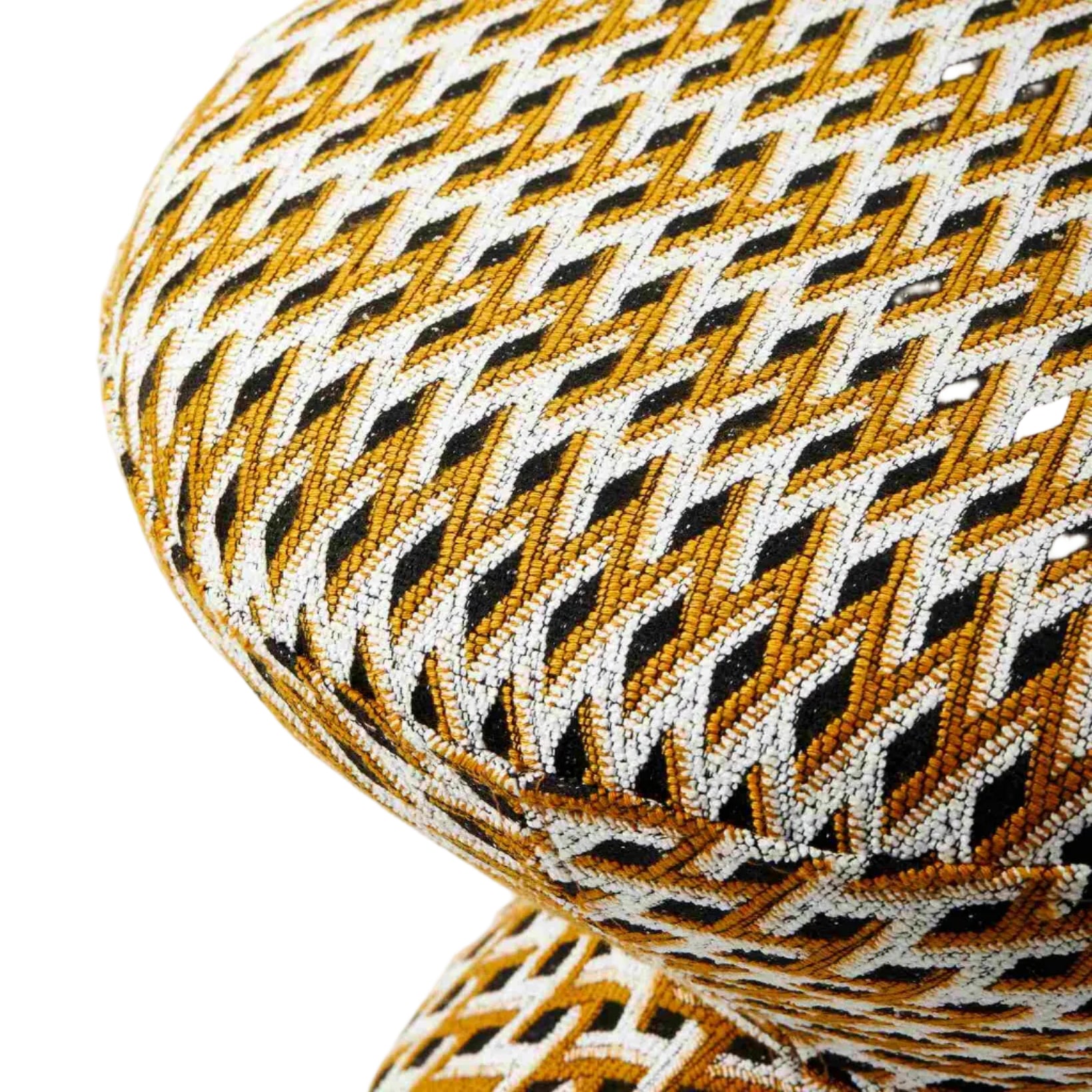 Stolička SOFT ZIG ZAG orche s bielou a čiernou