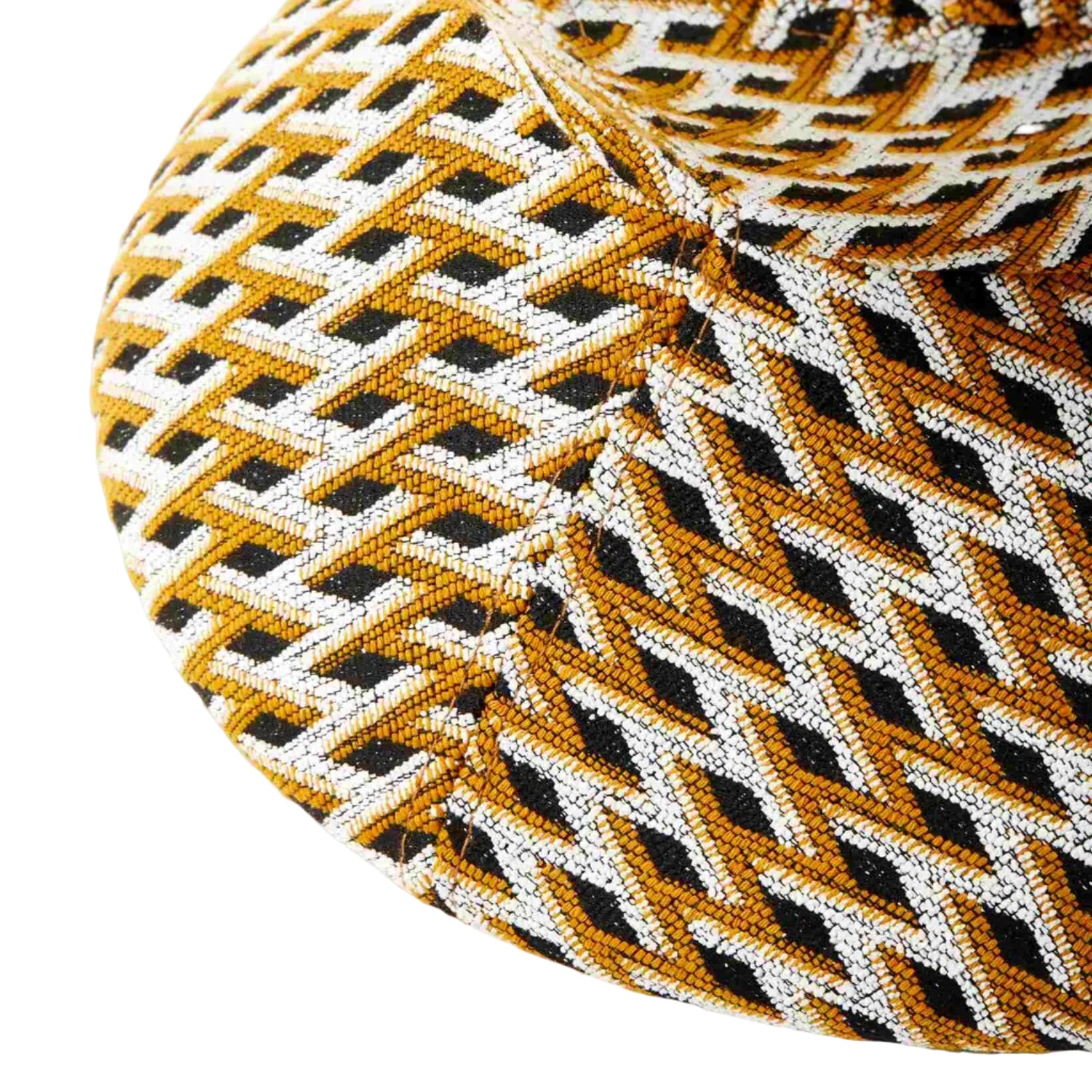 Stolička SOFT ZIG ZAG orche s bielou a čiernou