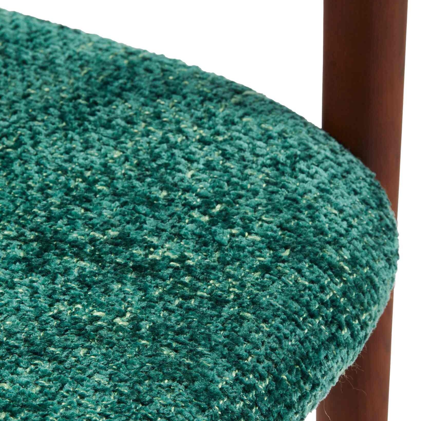 Kreslo s podrúčkami HENRY tmavozelené s drevenou základňou