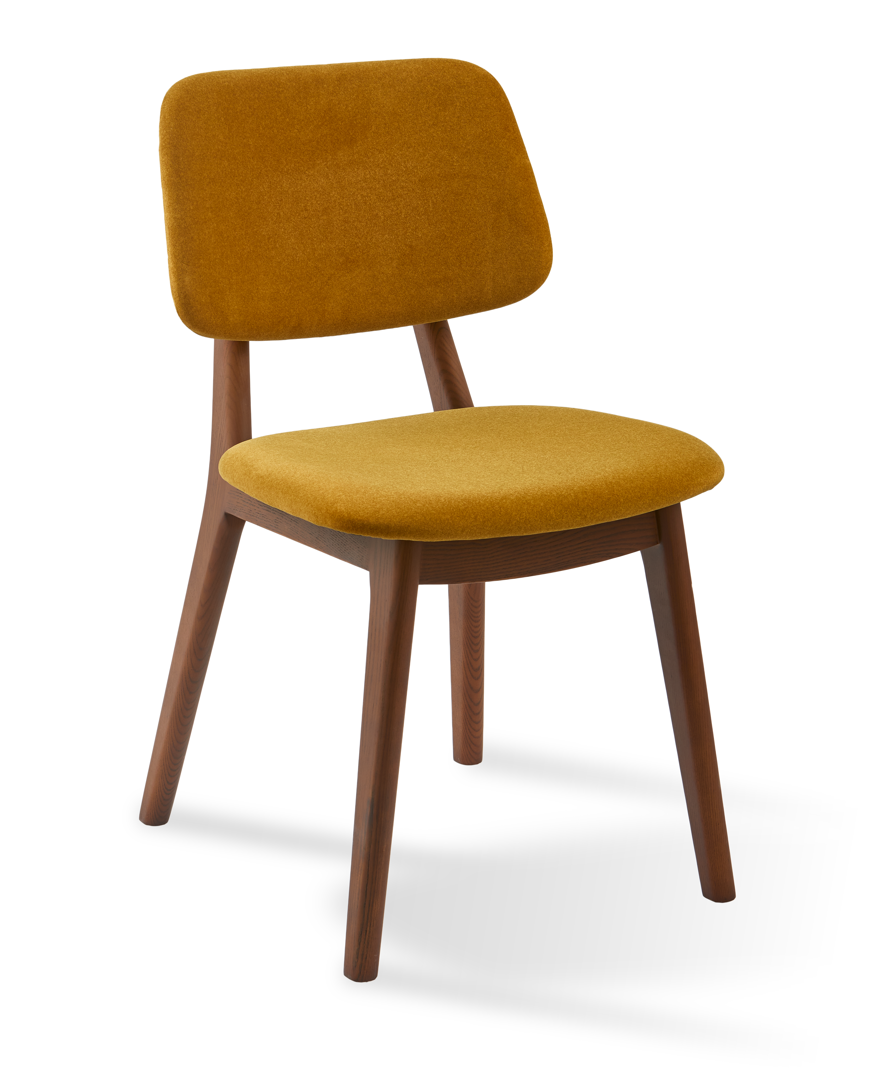 HAPPY DAYS Chair in Mustard with Wooden Base