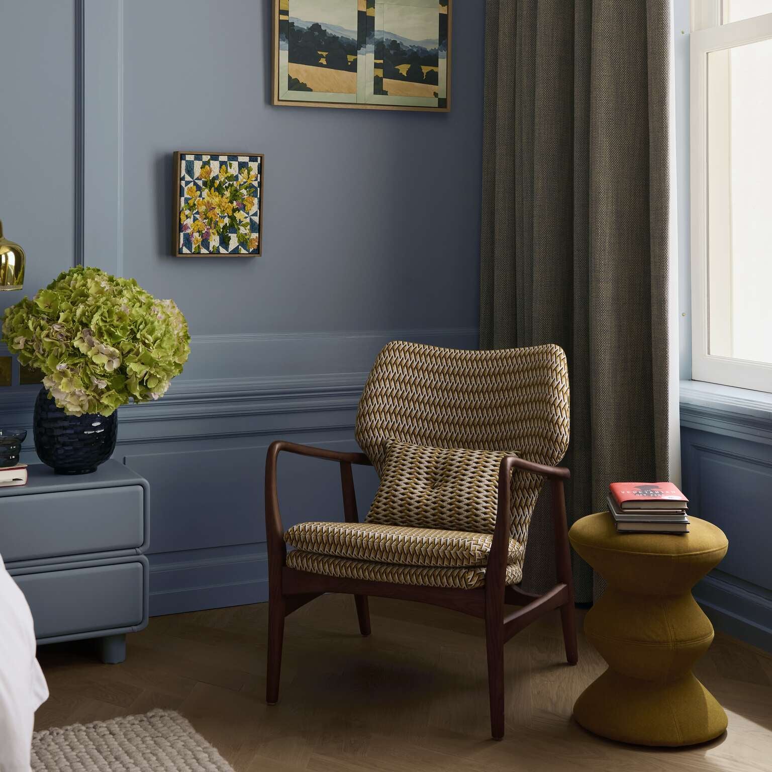 Stolička SOFT ZIG ZAG horčicová