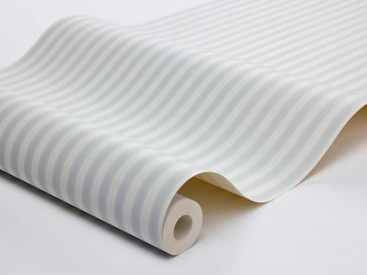 Tapeta s pruhmi MÖLLE STRIPE modrá s béžovou