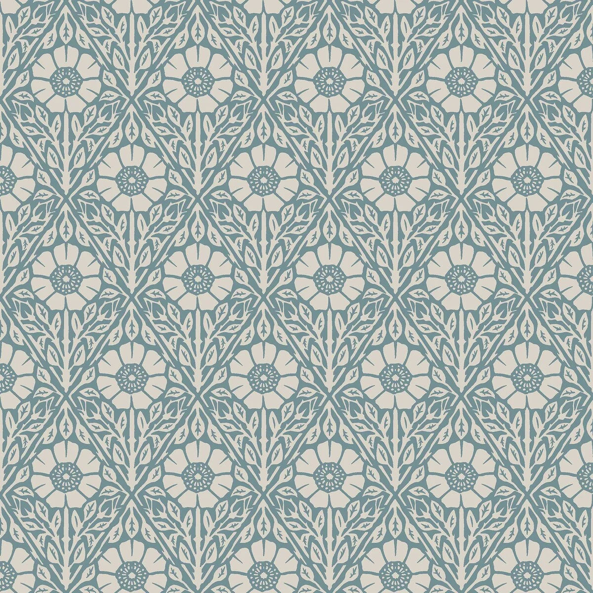 Tapeta s rastlinným motívom v kvetoch NYPONROS modrá s bielou