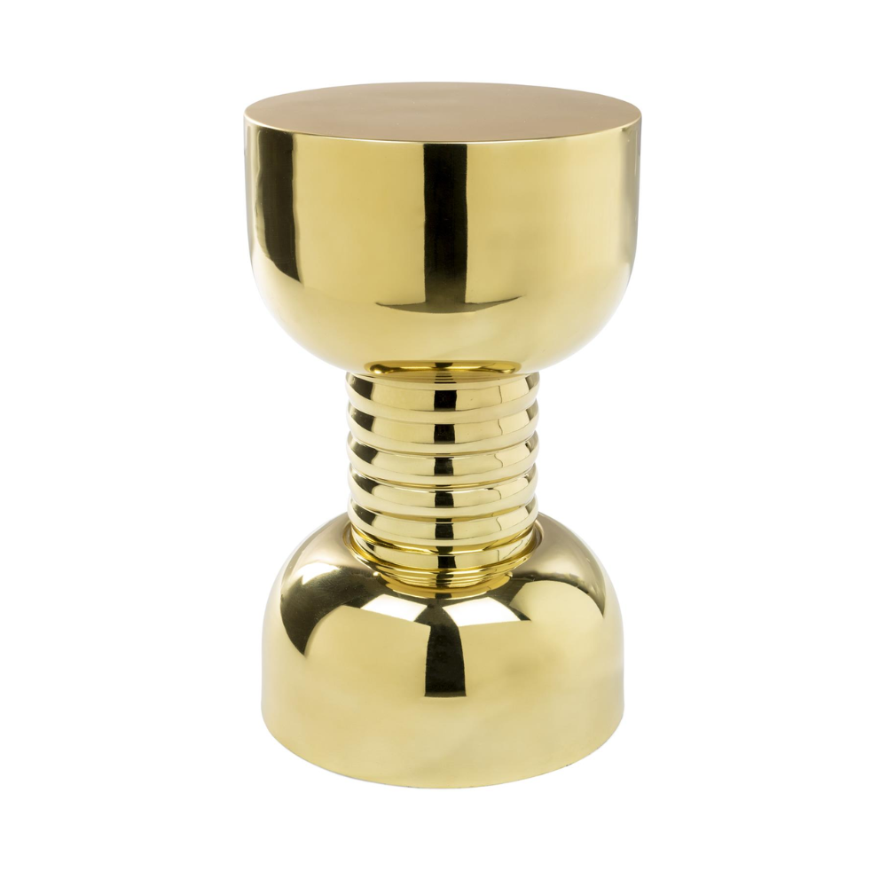 GONNA MAKE YOU SWEAT gold side table