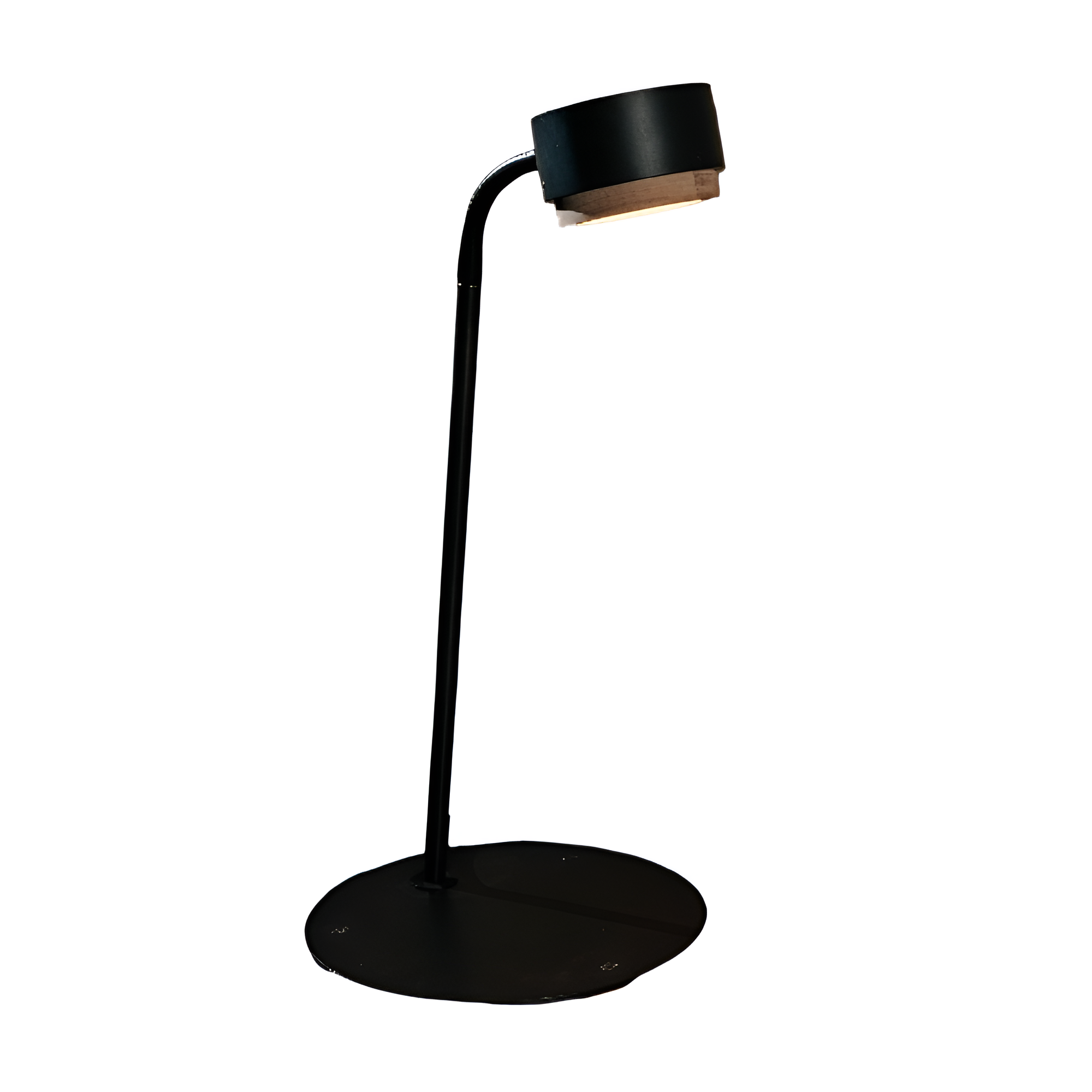 Stolná lampa JUBI čierna s orechovým drevom