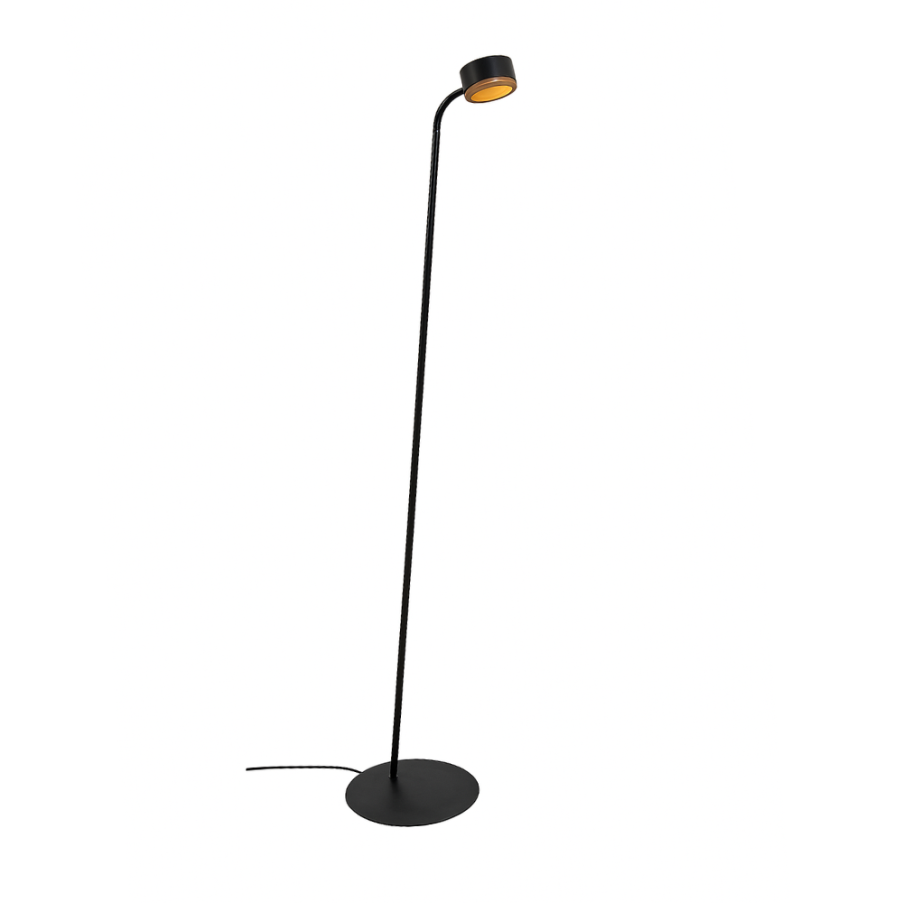JUBI floor lamp in aluminum with walnut wood