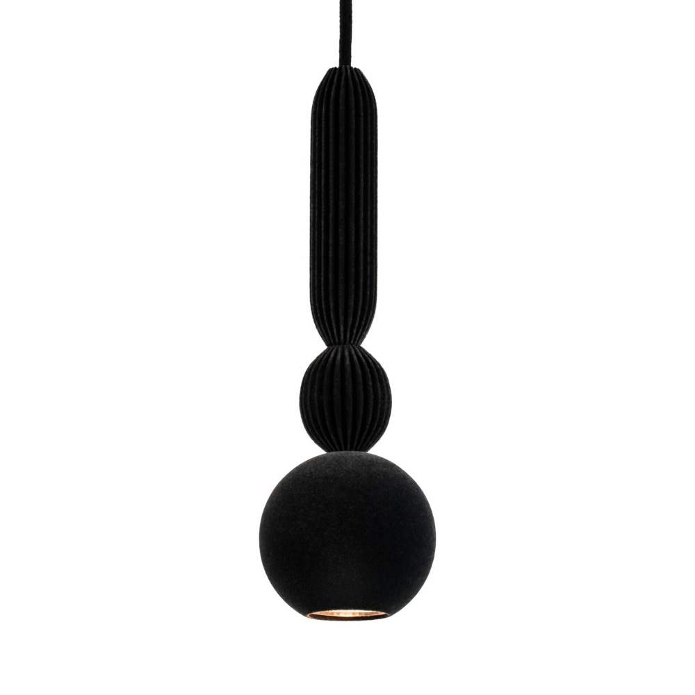 Závesná lampa BOSCA VELVET z jemného zamatového materiálu