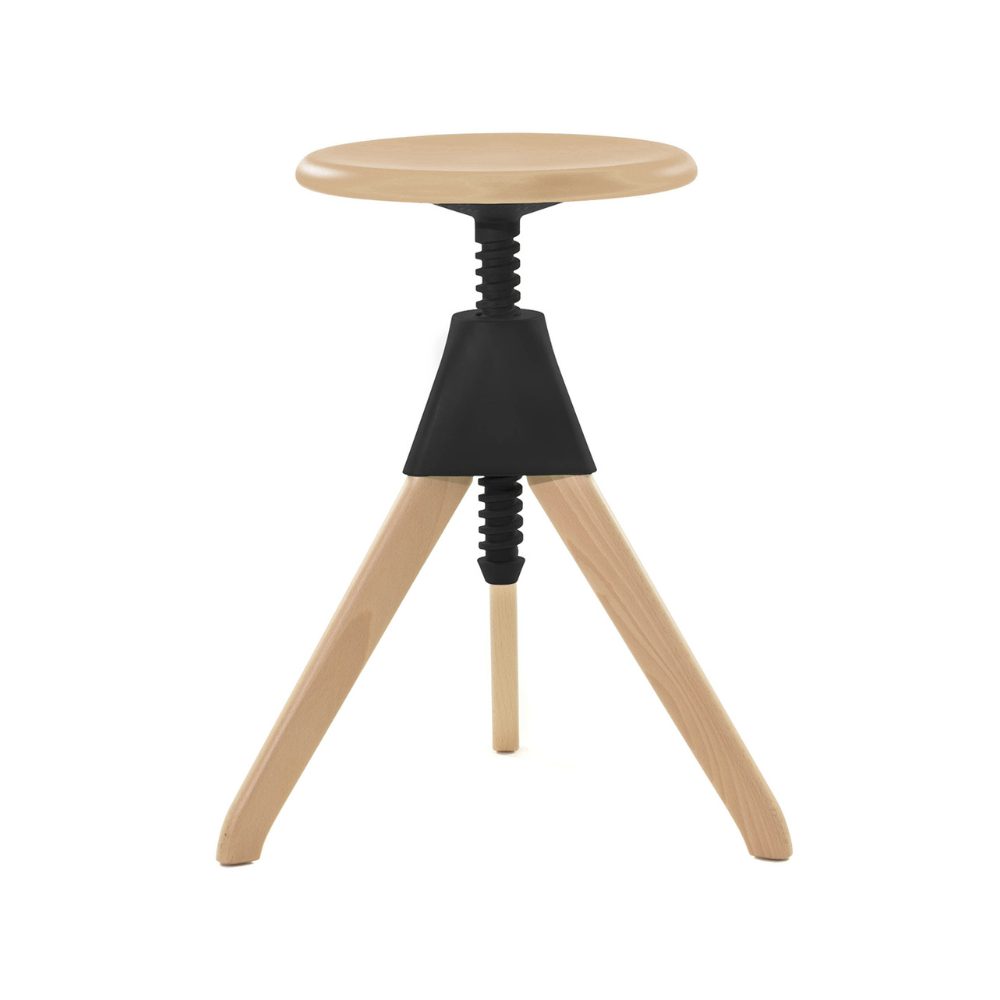 Adjustable stool TOM & JERRY beech wood