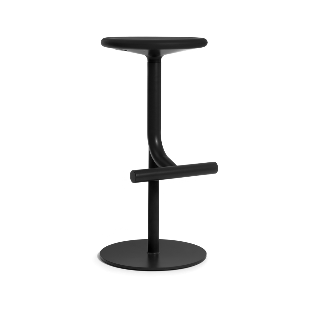 TIBU black swivel stool
