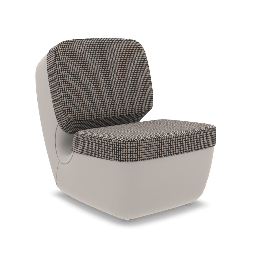 NIMROD armchair in black with beige