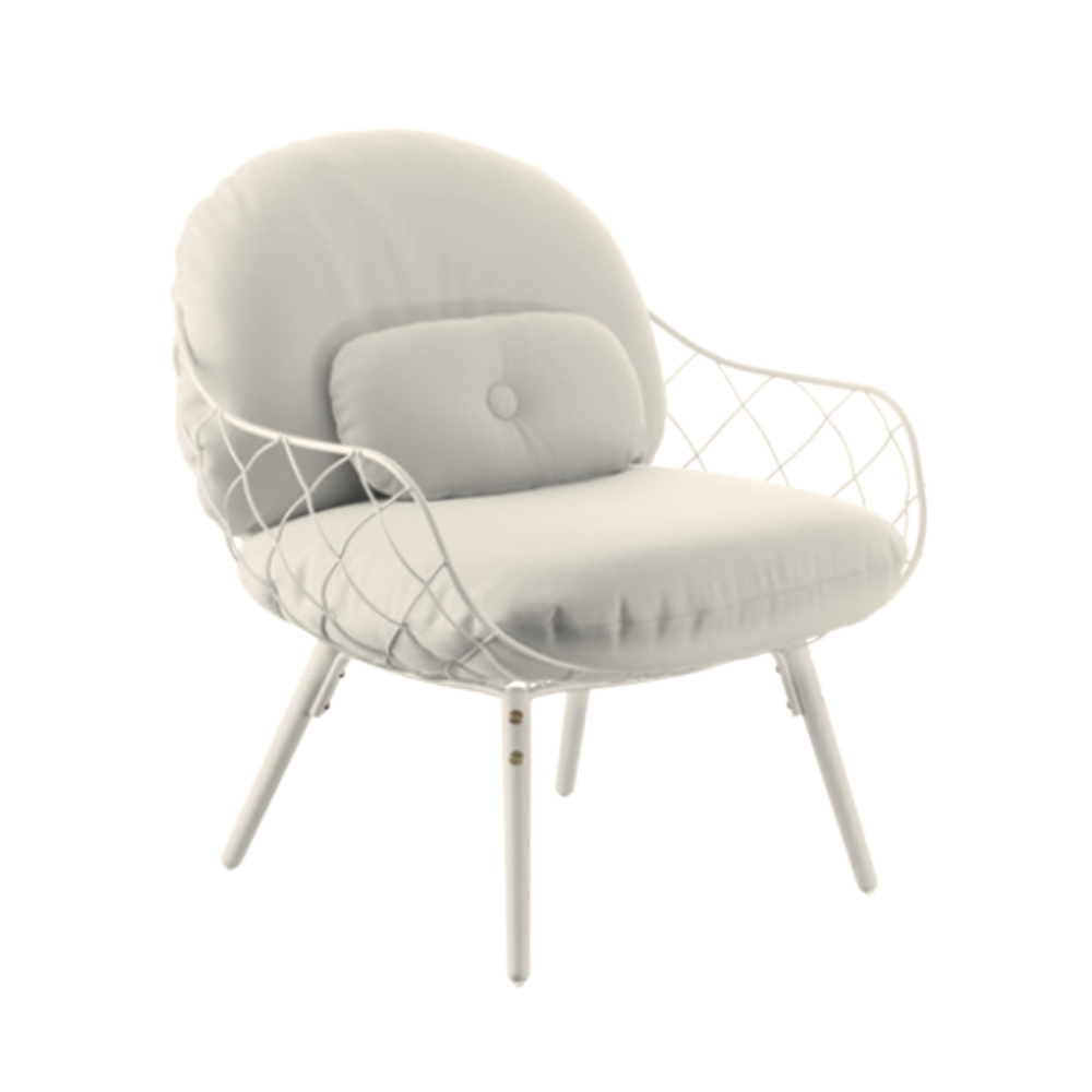 Fotel PIÑA biely