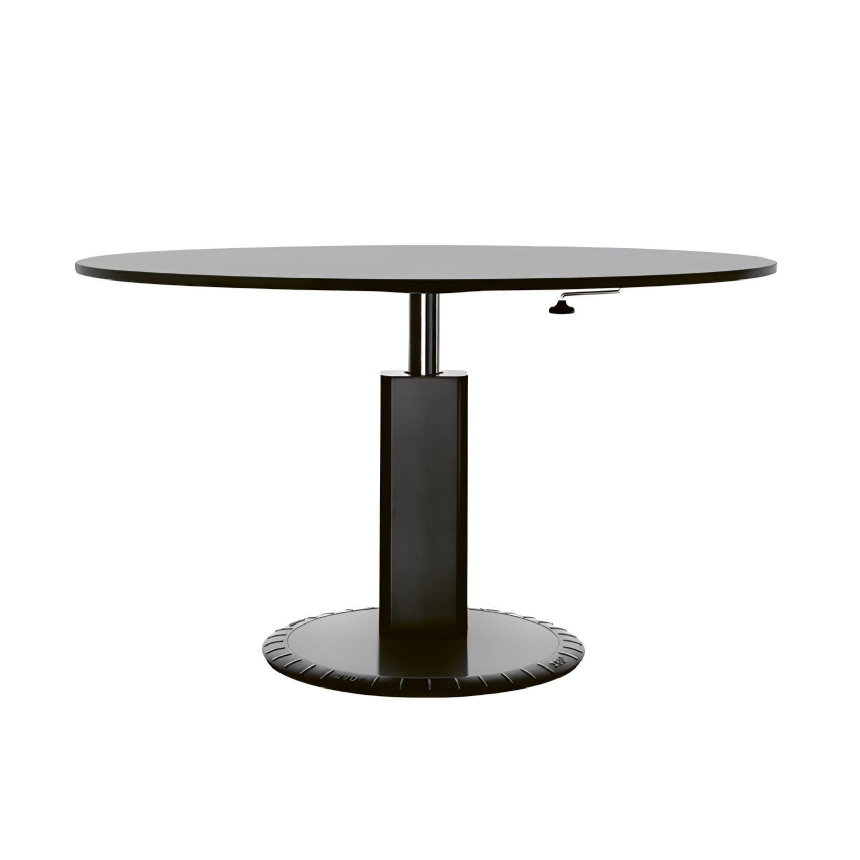 Okrúhly stôl s reguláciou 360° čierny