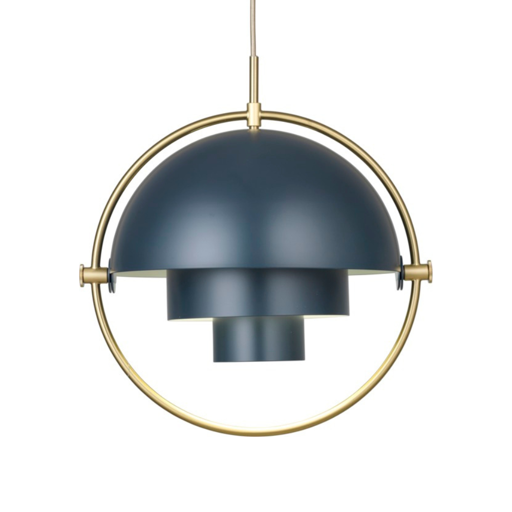 Závesná lampa MULTI-LITE morská s mosadzným povrchom