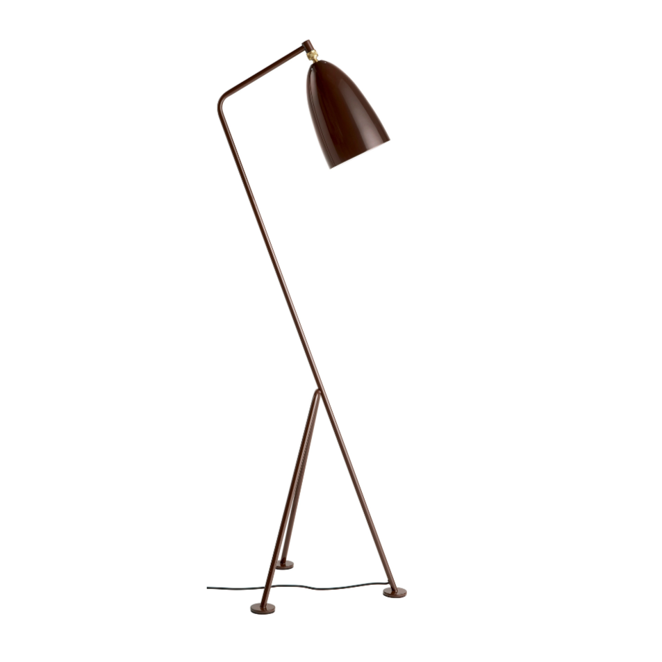 Stojaca lampa na čítanie GRÄSHOPPA hnedá trojnožka