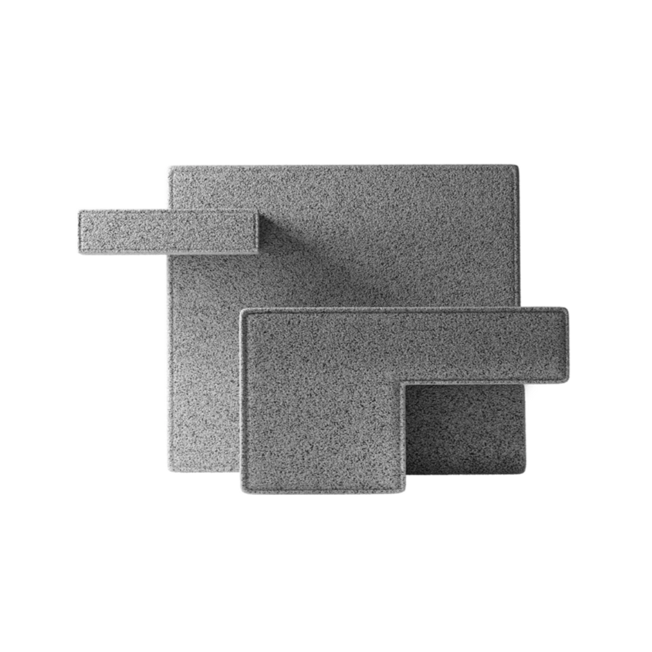 PRIMITIVE gray bouclé armchair