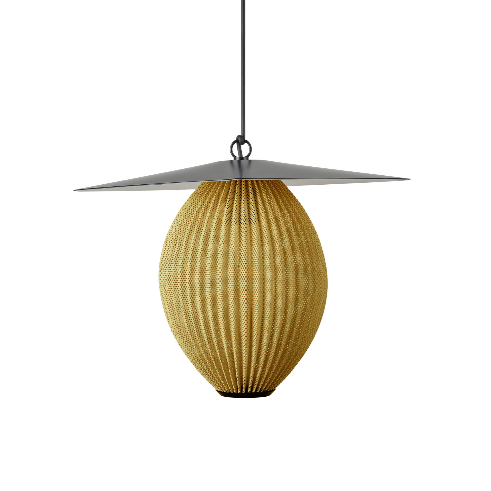 Mustard outdoor pendant lamp SATELLITE