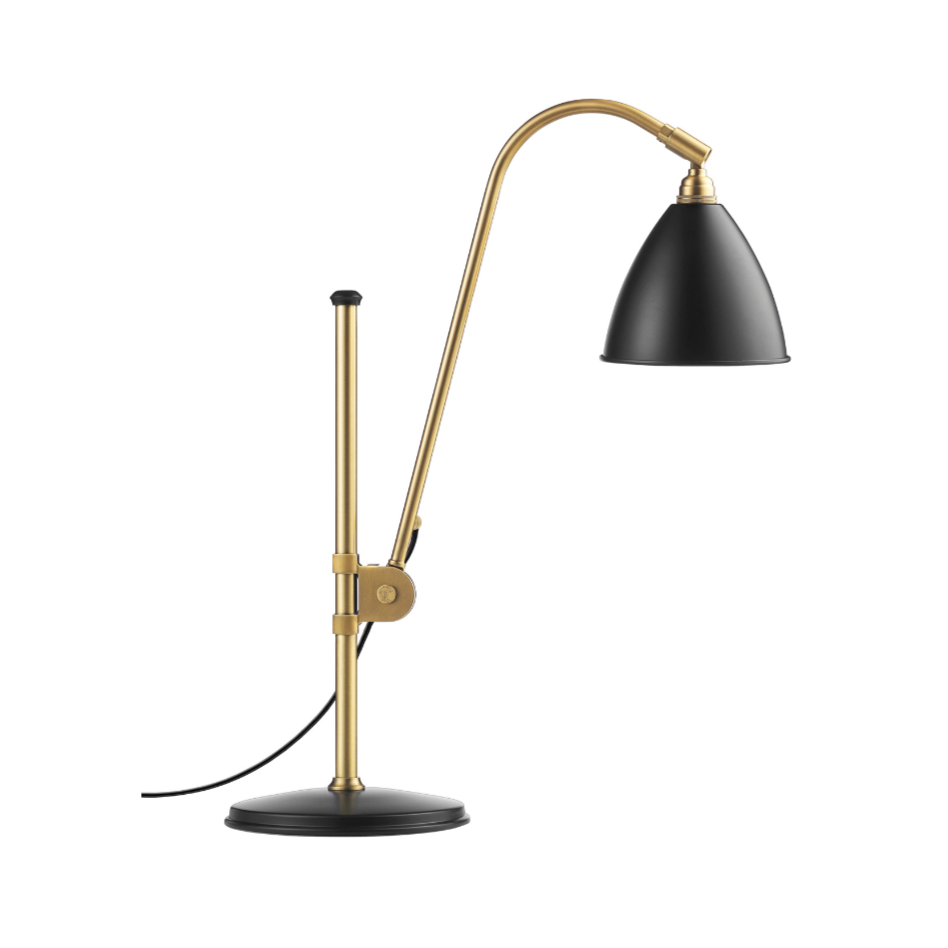 Stolná lampa BESTLITE BL1 mosadz s čiernym tienidlo