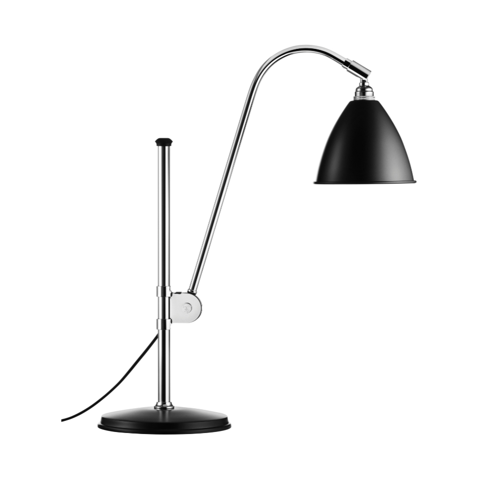 Stolná lampa BESTLITE BL1 chróm s čiernym tienidlo