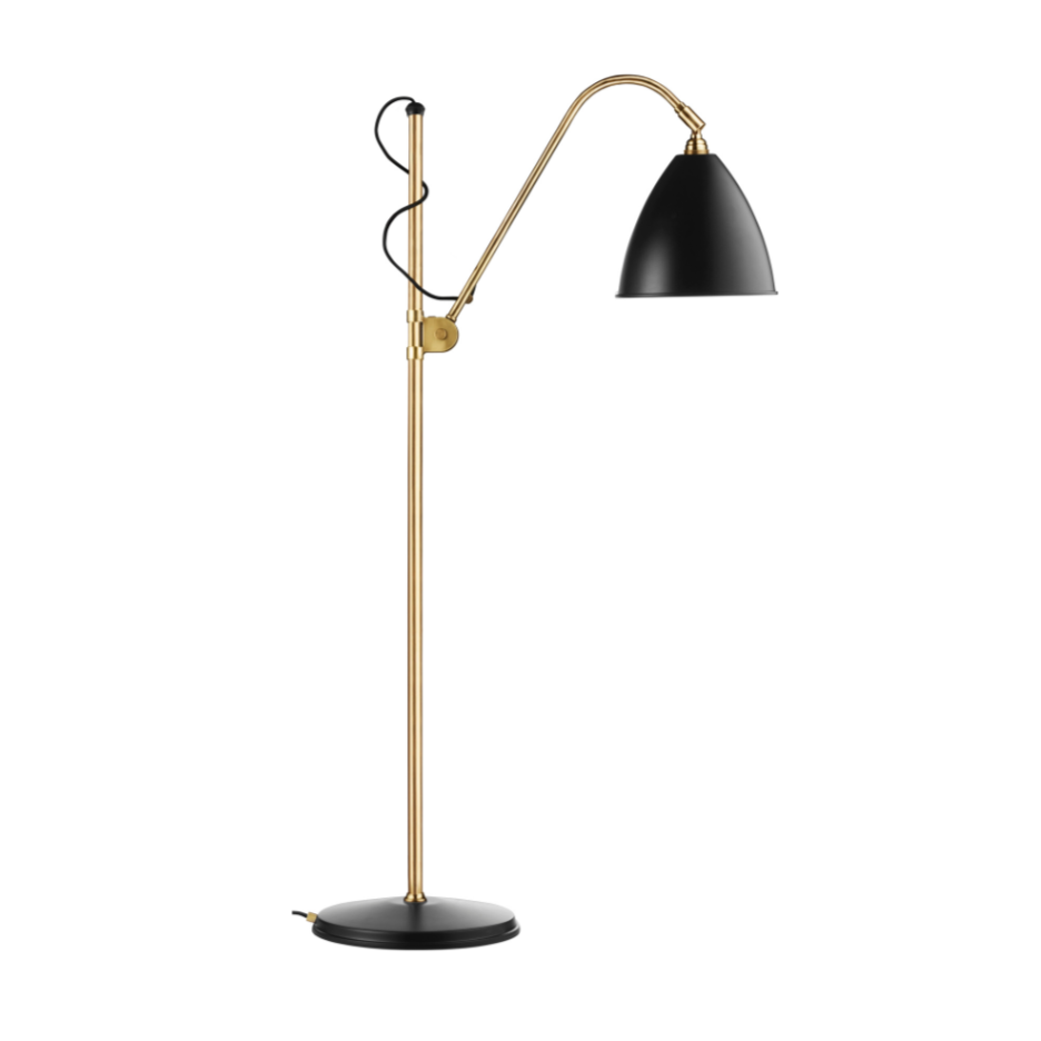 Stojaca lampa BESTLITE BL3 mosadz s čiernym tienidlom