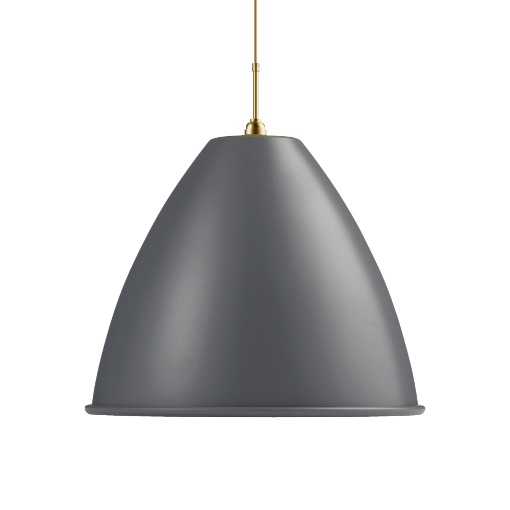 Závesná lampa BESTLITE BL9 mosadz s šedým tienidlo