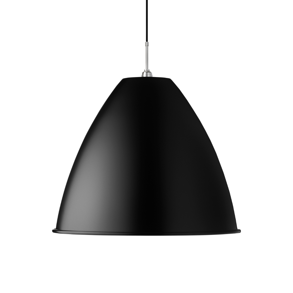 Závesná lampa BESTLITE BL9 chróm s čiernym tienidlo