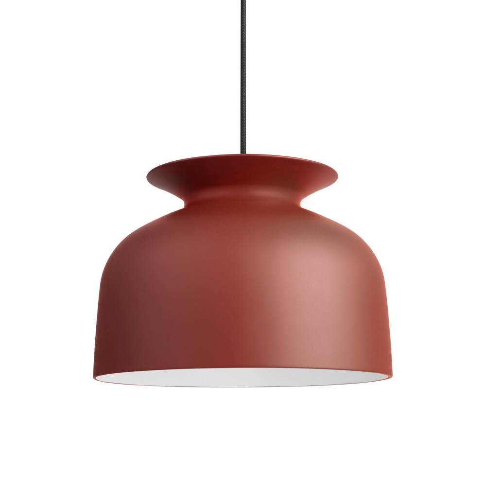 Závesná lampa RONDE hrdzavá červená