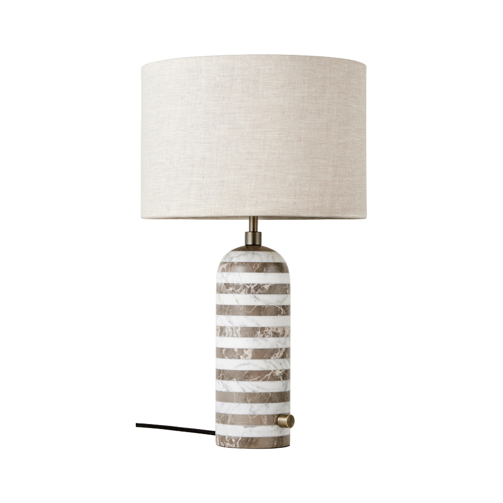 Stolná lampa GRAVITY biela s mramorom