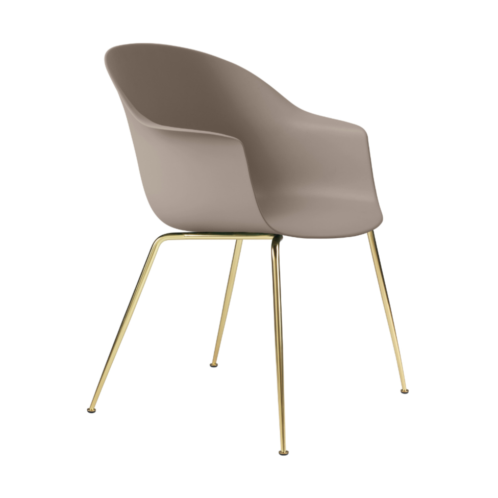 BAT chair beige with a golden base