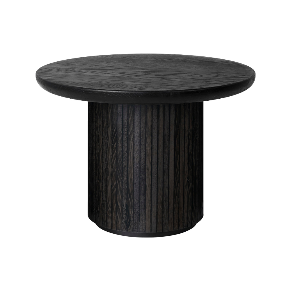 Bočný stolík MOON čierny dubový dyha