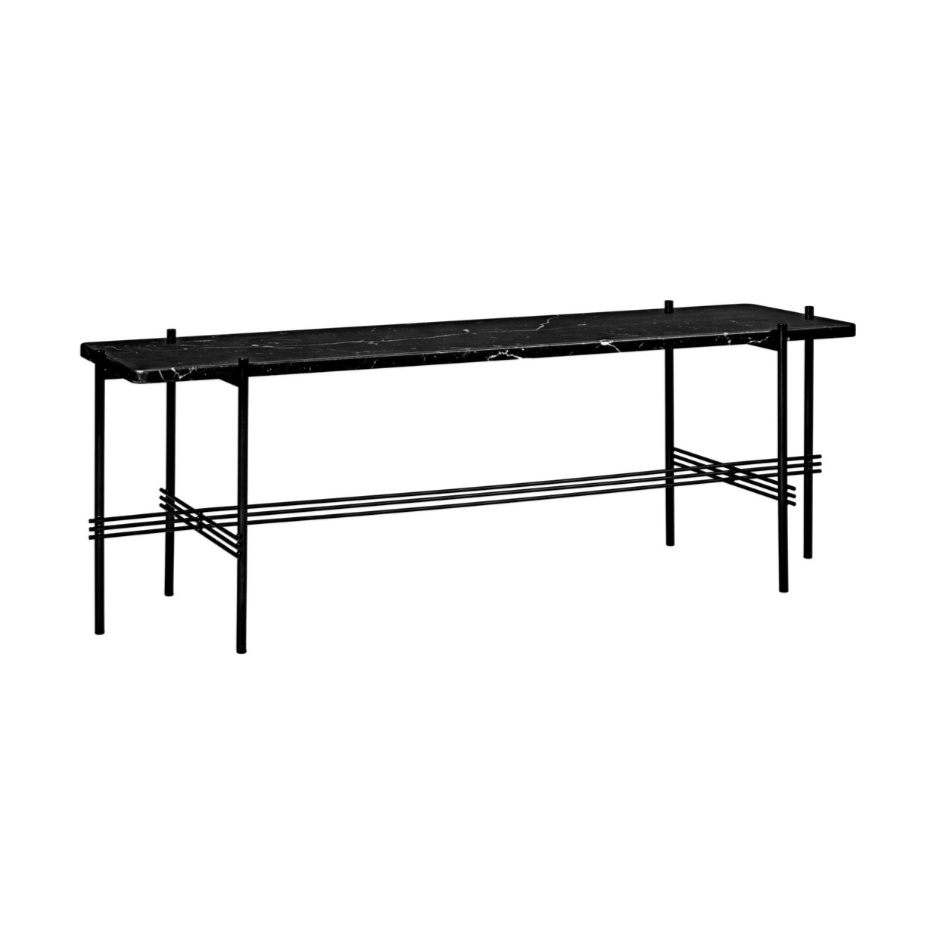 Konzola TS čierny mramor s čiernym podstavcom