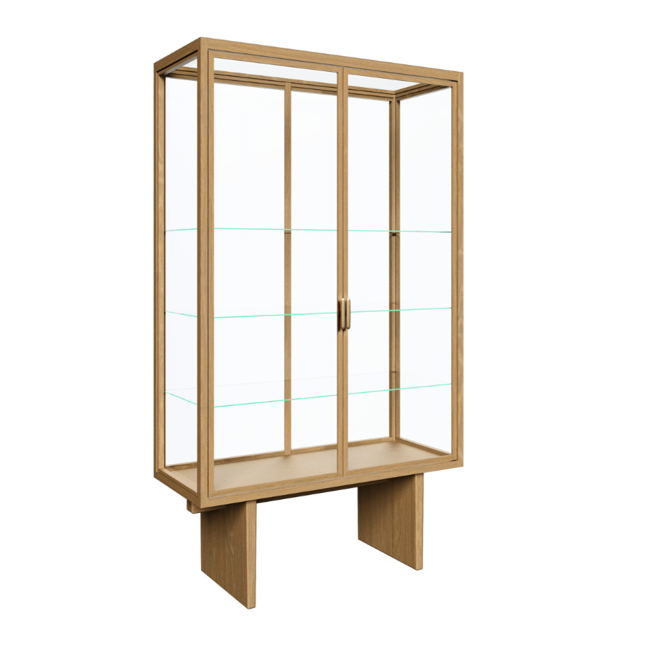 Sklenená vitrína PRIVATE dýha z dubu