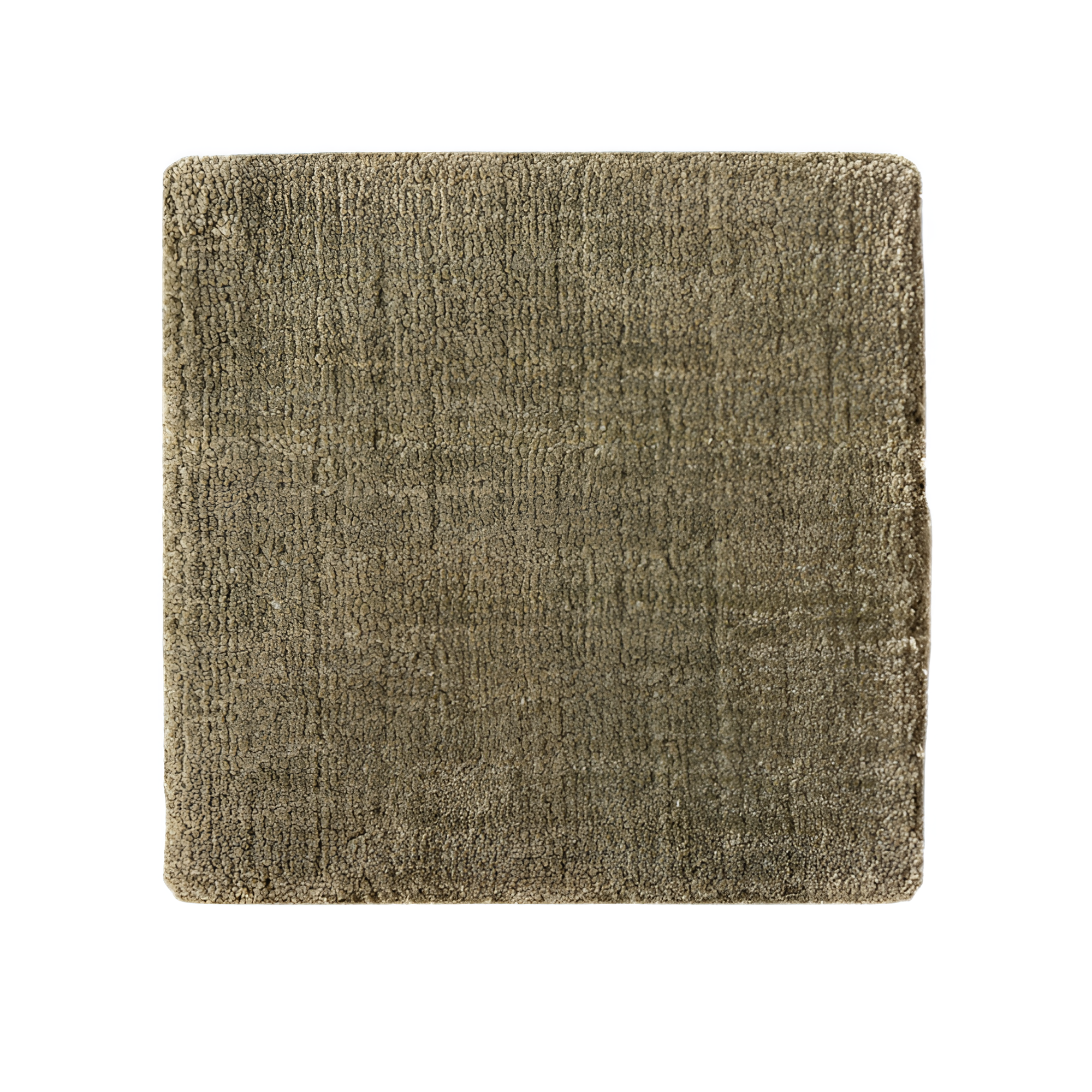 GUBI green rug with long pile