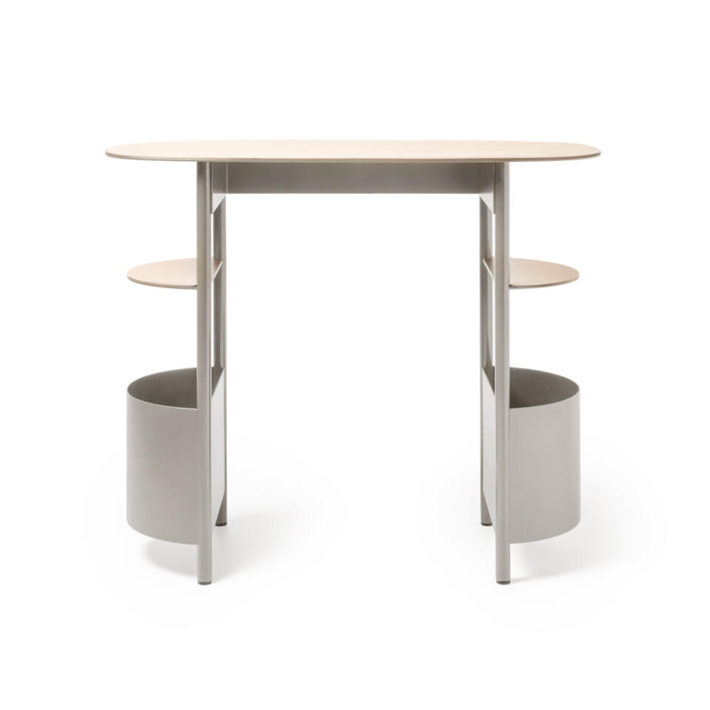 Písací stôl VANILLA svetlosivý