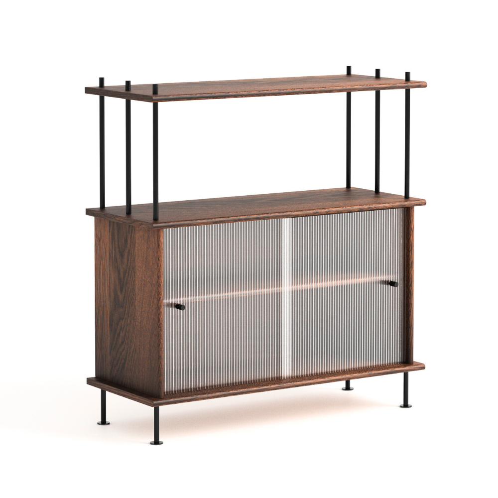 Skriňa BAVA 100 tmavé dubové drevo