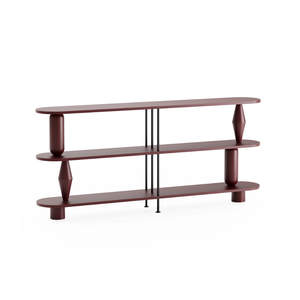 VAZOO DUO Shelf burgundy oak wood