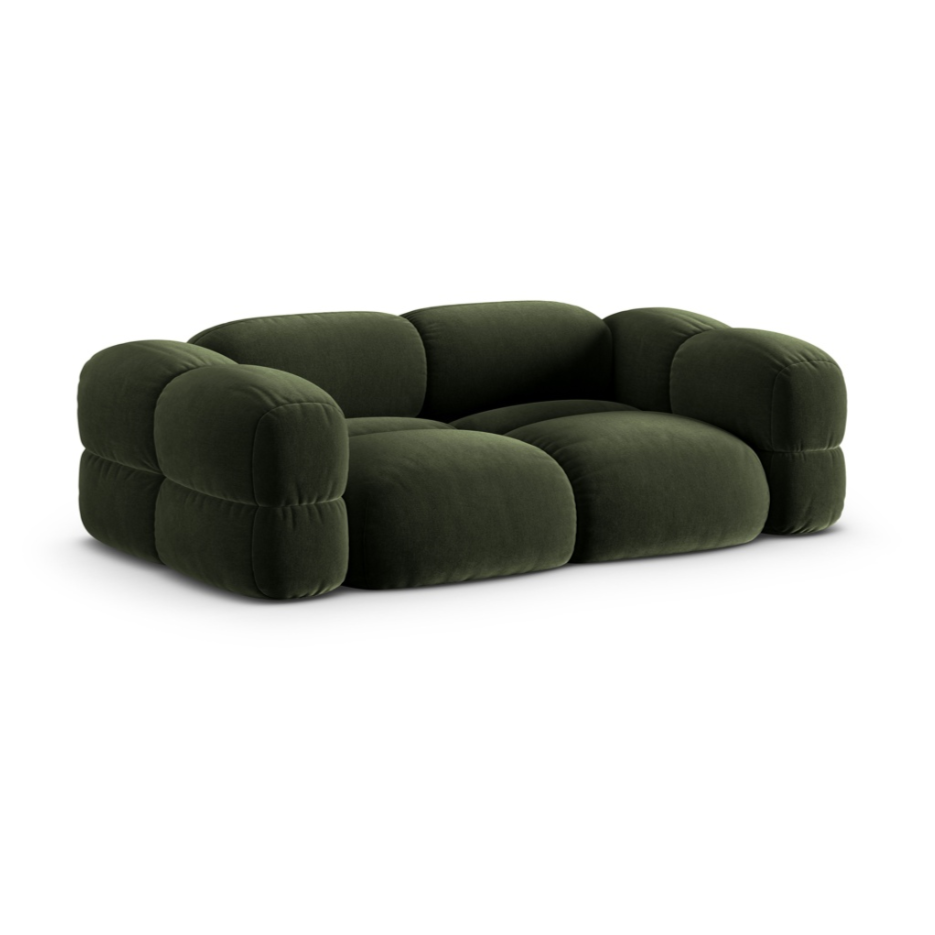 3-seater velvet sofa LORETTO green